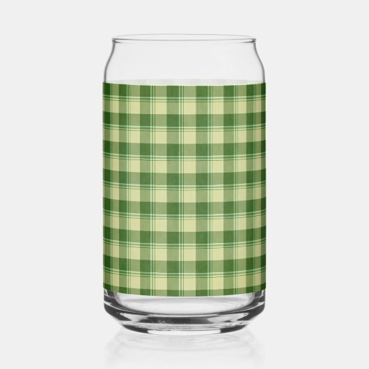 Green Kariert Saint Patrick's Day Dosenglas (Vorderseite)