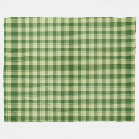 Green Kariert Saint Patrick's Day Fleecedecke (Vorderseite (Horizontal))