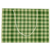 Green Kariert Saint Patrick's Day Große Geschenktüte (Rückseite)