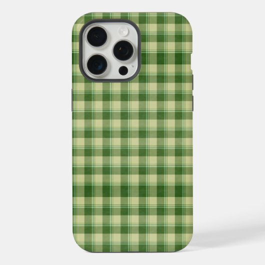 Green Kariert Saint Patrick's Day iPhone Hülle (Rückseite)