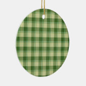 Green Kariert Saint Patrick's Day Keramik Ornament (Rechts)
