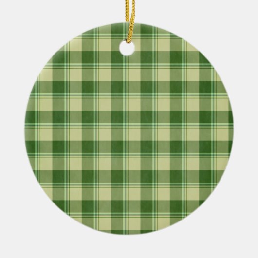 Green Kariert Saint Patrick's Day Keramik Ornament (Vorne)