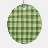 Green Kariert Saint Patrick's Day Keramik Ornament (Links)