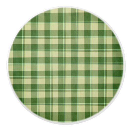 Green Kariert Saint Patrick's Day Keramikknauf (Vorderseite)