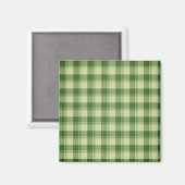 Green Kariert Saint Patrick's Day Magnet (Vorderseite/Rückseite)