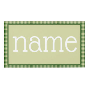 Green Kariert Saint Patrick's Day Namenschild