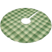 Green Kariert Saint Patrick's Day Polyester Weihnachtsbaumdecke (Schrägansicht)