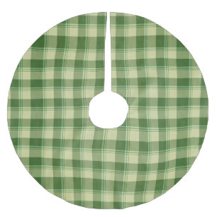 Green Kariert Saint Patrick's Day Polyester Weihnachtsbaumdecke