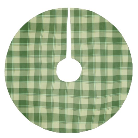 Green Kariert Saint Patrick's Day Polyester Weihnachtsbaumdecke (Vorderseite)