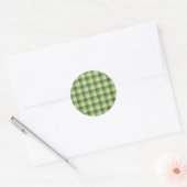 Green Kariert Saint Patrick's Day Runder Aufkleber (Umschlag)