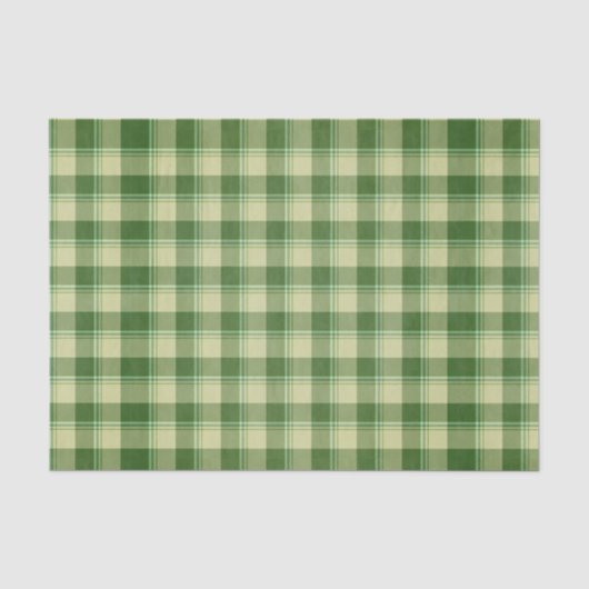 Green Kariert Saint Patrick's Day Seidenpapier (Vorderseite)