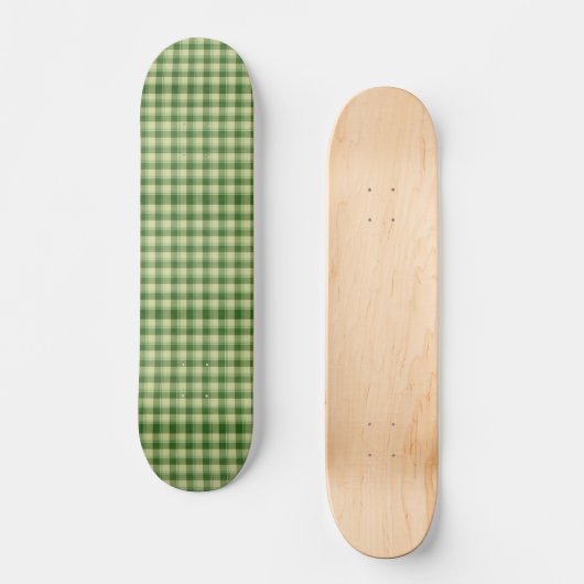 Green Kariert Saint Patrick's Day Skateboard (Vorderseite)