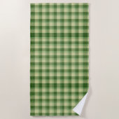 Green Kariert Saint Patrick's Day Strandtuch (Vorderseite)