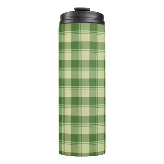 Green Kariert Saint Patrick's Day Thermosbecher (Vorderseite)