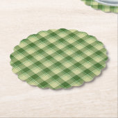 Green Kariert Saint Patrick's Day Untersetzer (angewinkelt)