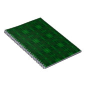 Green Kariert Spiral Notebook Notizblock (Rechte Seite)