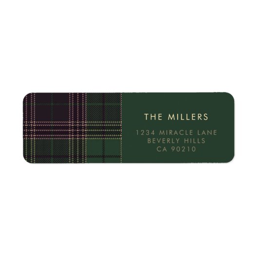 Green Kariert Tartan Buffalo Modernes Minimalistis (Vorne)