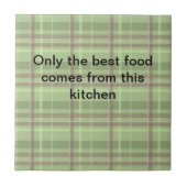 Green Kariert Tile Trivet Fliese (Vorderseite)