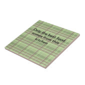 Green Kariert Tile Trivet Fliese (Seite)