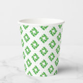 Green Kariert Tooth Patches Pappbecher (Vorderseite)