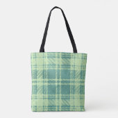 Green Kariert Tote Bag Tasche (Rückseite)