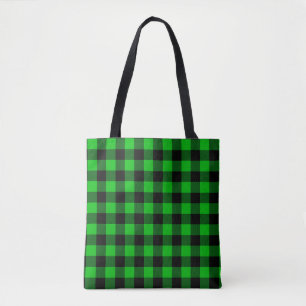 Green Kariert Tote Bag Tasche