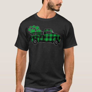 Green Kariert Truck Kleeblatt St Patricks Day Men T-Shirt