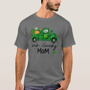 Green Kariert Truck Kleeblatts St Patrick's Day On T-Shirt