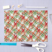 Green Kariert und Christmas Boxer Dog Lover Holida Seidenpapier (Handwerk)