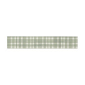 Green Kariert Watercolor Gingham Einladungsbanderole (Flach)