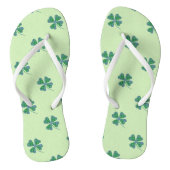 Green Kariertes Kleeblatt Clover Muster Flip Flops Badesandalen (Fußbett)