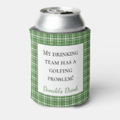 Green Kariertes Trinkteam hat ein Golfproblem Dosenkühler (Kanne Rückseite)