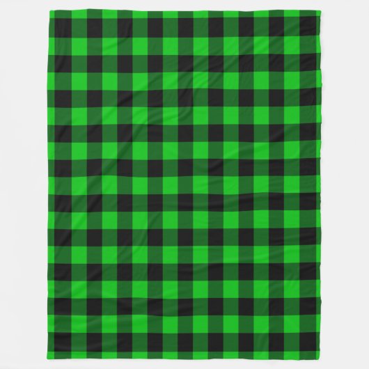 Green Karo Fleece Blanket (Vorderseite)