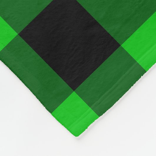Green Karo Fleece Blanket (Ecke)