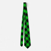 Green Karo Neck Tie Krawatte (Rückseite)