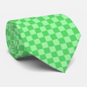 Green Karo Neck Tie Krawatte (Gerollt)