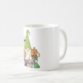 Green Kawaii Halloween Gnome Cartoon Illustration Kaffeetasse (VorderseiteRechts)