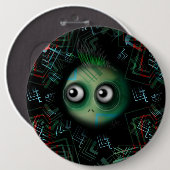 Green Kawaii Monster Button (Vorne & Hinten)