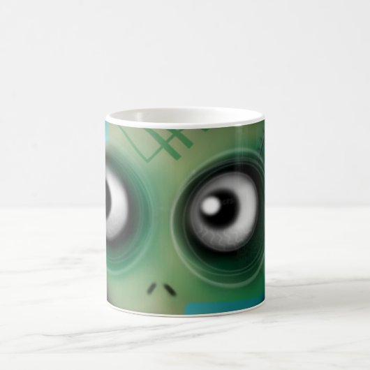 Green Kawaii Monster Kaffeetasse (Mittel)
