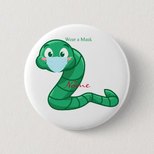Green Kawaii Worm Thunder_Cove Button