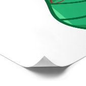 Green Kawaii Worm Thunder_Cove Poster (Ecke)