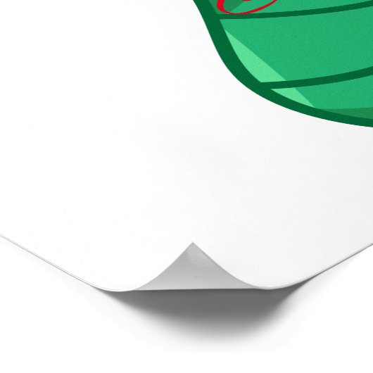 Green Kawaii Worm Thunder_Cove Poster (Ecke)