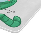 Green Kawaii Worm Thunder_Cove Schneidebrett (Ecke)
