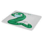 Green Kawaii Worm Thunder_Cove Schneidebrett (Ecke)