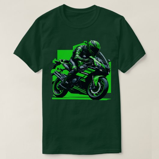 Green Kawasaki ZX10R T-Shirt (Design vorne)