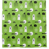 Green Kids Halloween Druckduschvorhang Duschvorhang (Vorderseite)