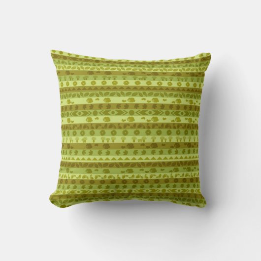 Green Kilim Stripe Kissen (Vorderseite)