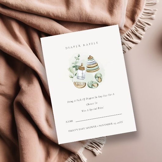 Green Kinderzimmer Essential Diaper Raffle Baby Du Begleitkarte