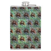 Green King Charles Cavalier Spaniel, Hip Flask Flachmann (Rückseite)