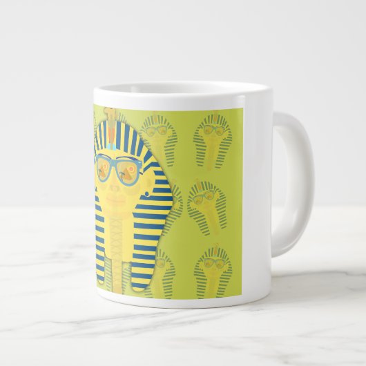 Green King Tut mit Sonnenbrillen Jumbo-Tasse (Vorderseite Rechts)